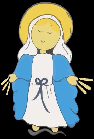 Dibujo de la Virgen de la Medalla Milagrosa